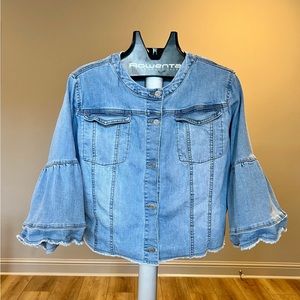 Soho by New York & Company ladies crop denim jacket, size XL, button up